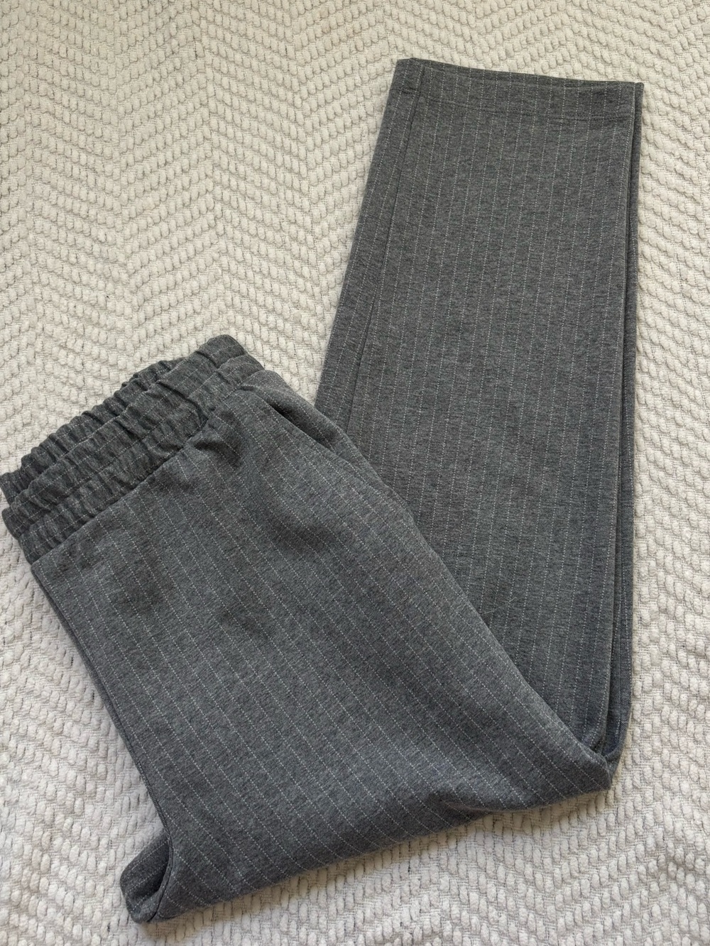 Gray Pinstripe Pull on Pants A New Day